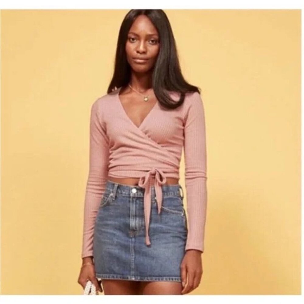 Reformation Petalo Wrap Top